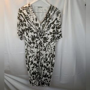 MaxMara Black and White Midi Dress